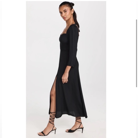 Reformation Mara Dress Black Size 4 - Picture 3 of 9